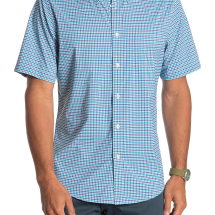 brooks-brothers-TURQ-Checked-Short-Sleeve-Shirt