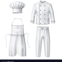 realistic-chef-uniform-cook-clothes-elements-vector-45421897